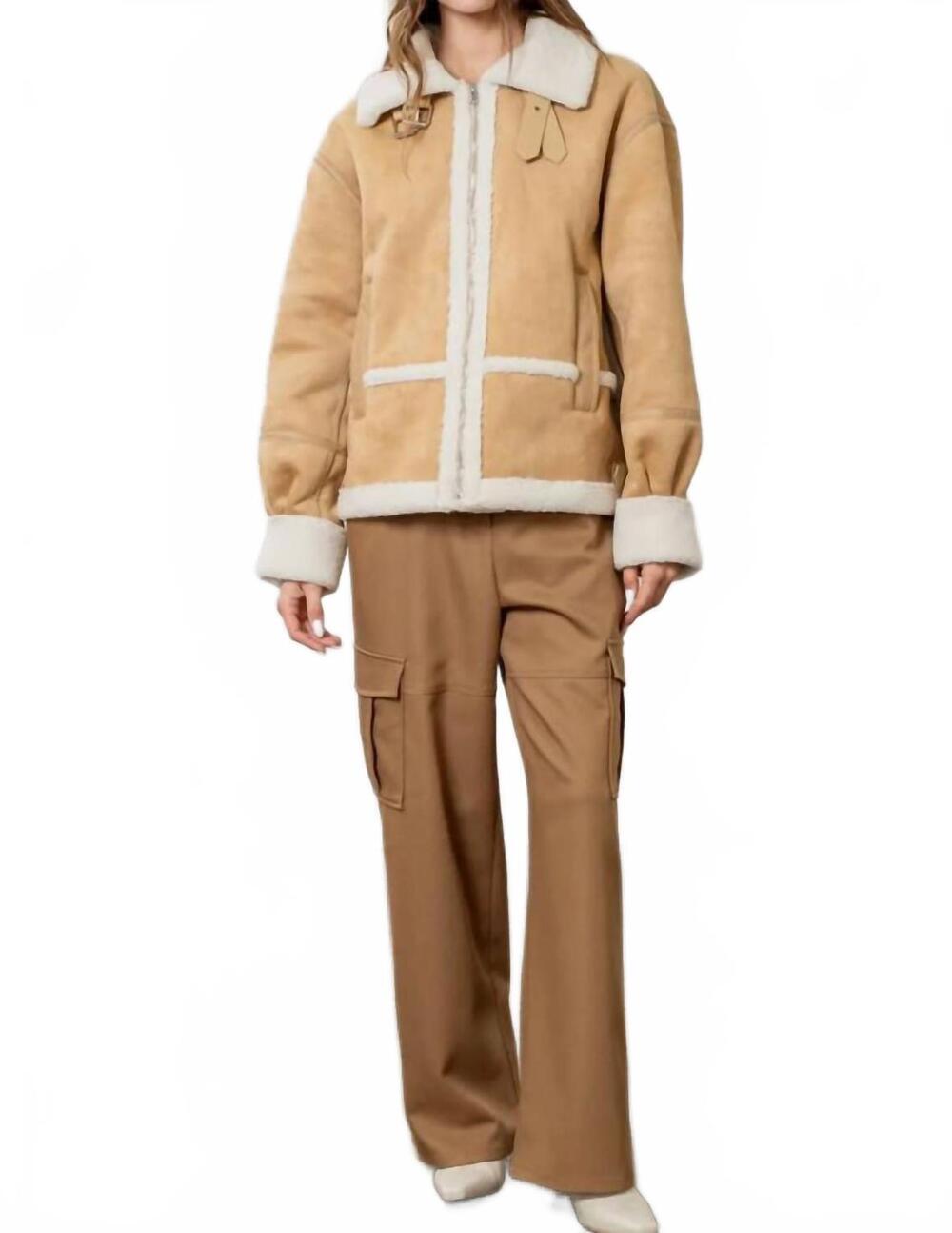 NEW MOON RIVER fur moto jacket in yellow